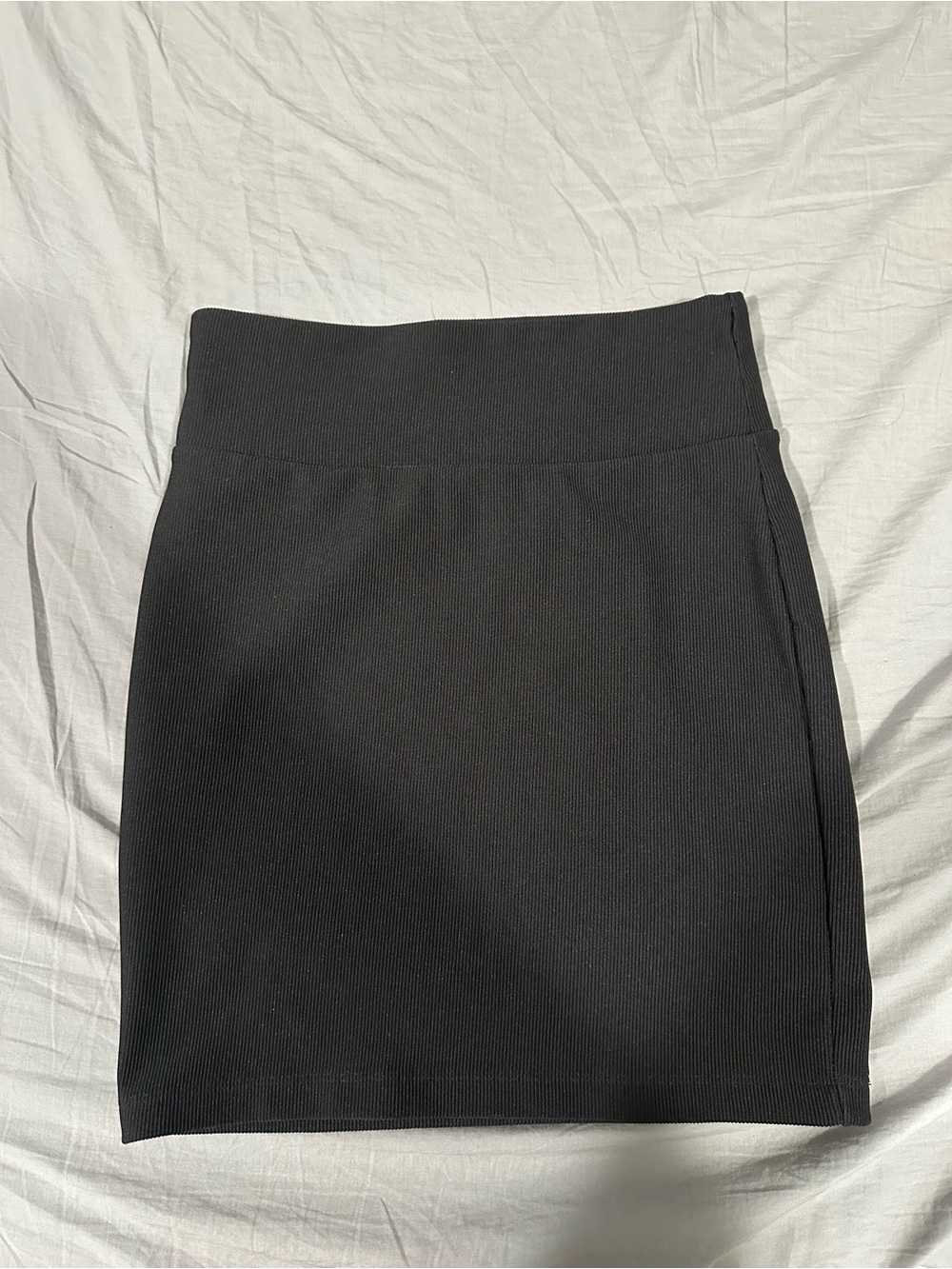 Forever 21 Black Ribbed High-Waist Mini Skirt